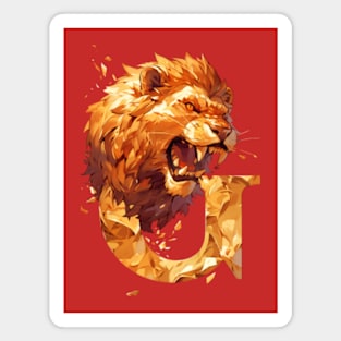 Roaring Lion and the Letter G - Fantasy Magnet